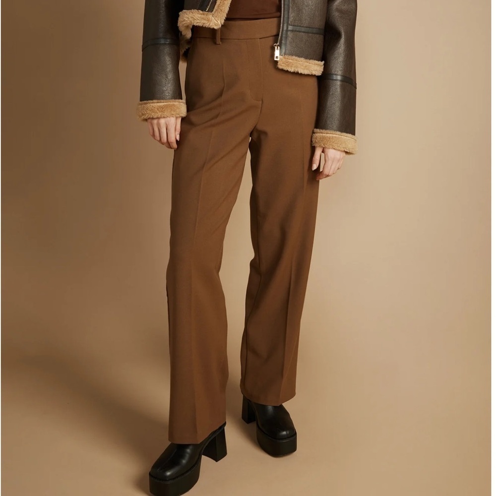 New Oak + Fort High Waisted Wide Leg Woven Pants Sz 0